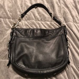 Coach Smooth Black Leather Hobo